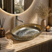 Rose gold Glass Table Top Wash Basin 