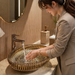 Rose gold Glass Table Top Wash Basin