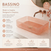 Rose gold Rectangle Transparent Glass Wash Basin