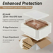Rose gold Rectangle Transparent Glass Wash Basin Packaging