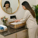 Rose gold and White Table top Wash Basin 