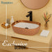 Rose gold and White Table top Wash Basin 