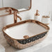 Rose gold and White Table top Wash Basin 