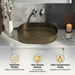 Round Edges Bronze Stainless Steel Wash Basin 