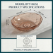 Rose gold Transparent Glass Wash Basin Size