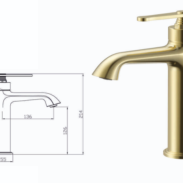 BASSINO Luxury Short Basin Mixer Tap Modern Faucet | 5 Years Warranty