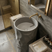 Textured Grey Freestanding Pedestal Wash Basin