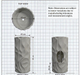 Textured Grey Freestanding Pedestal Wash Basin Size