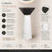 Top Black Rasin And Bottom Artificial Stone White Satvario Pedestal basin 
