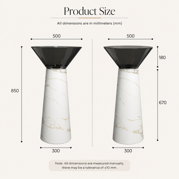 Resin Pedestal Wash Basin,size-19.5x19.5x36 Inch White Satvario