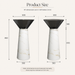 Top Black Rasin And Bottom Artificial Stone White Satvario Pedestal basin 