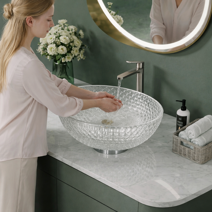 Transparent Glass Wash Basin 8