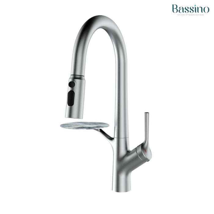 Pull-Out 3-Function Kitchen Sink Mixer Tap | 360° Swivel | Multi-Flow | 4 Finishes | 7-Year Warranty
