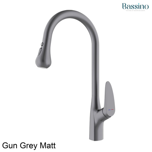 Premium 3-Function Kitchen Sink Mixer Tap – 360° Swivel | Multiple Finishes | 7-Year Warranty Gun Grey