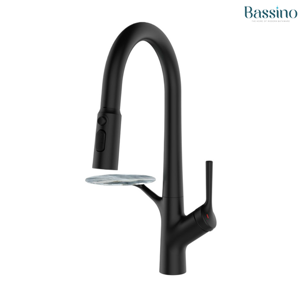 Pull-Out 3-Function Kitchen Sink Mixer Tap | 360° Swivel | Multi-Flow | 4 Finishes | 7-Year Warranty Black
