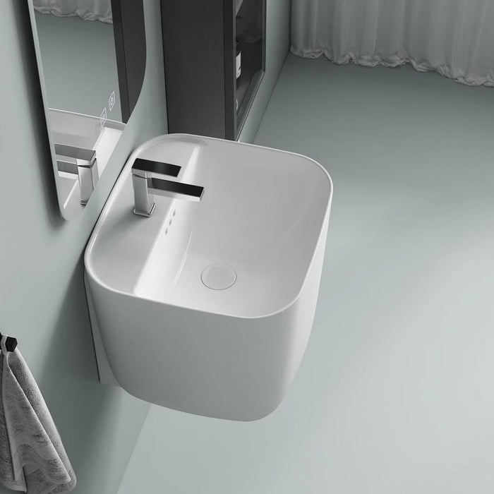 Wall mount Half Pedestal Wash Basin 6