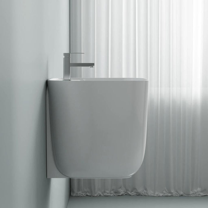 Wall mount Half Pedestal Wash Basin 7