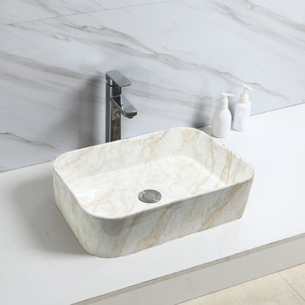 Premium Designer Multi-Print Table Top Basin (20x14x5 In)