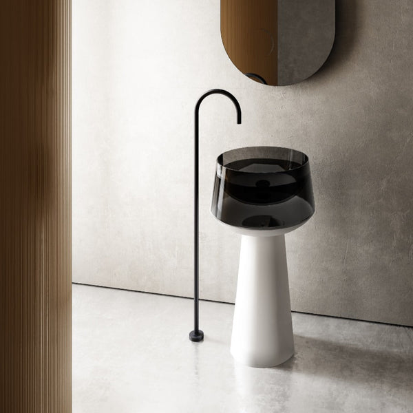 Resin Pedestal Wash Basin,size-20x20x36 Inch -SULIT-37. 7102