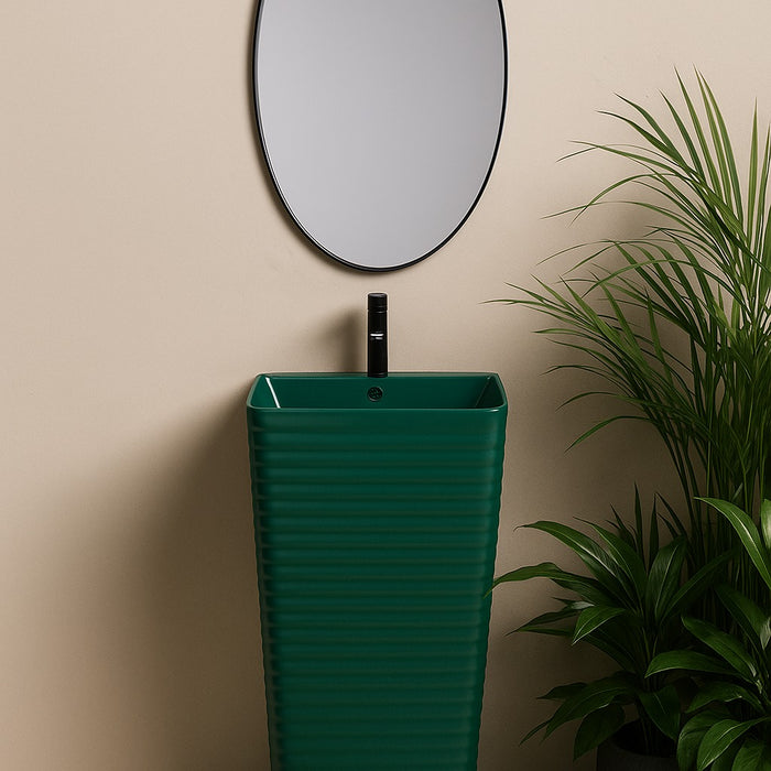 Ceramic Pedestal Wash Basin,BPB-539,size-16x16x34 Inch