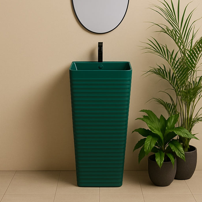 Ceramic Pedestal Wash Basin,BPB-539,size-16x16x34 Inch