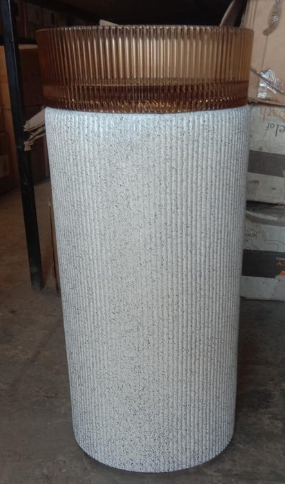 Glass Pedestal Wash Basi,size-16x16x34 Inch
