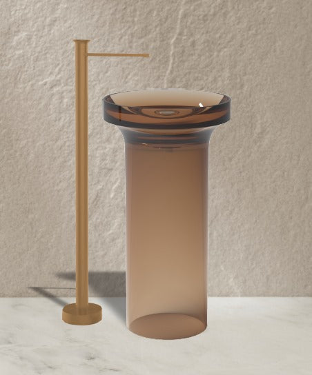 Resin Pedestal Wash Basin,size-18x18x34 Inch