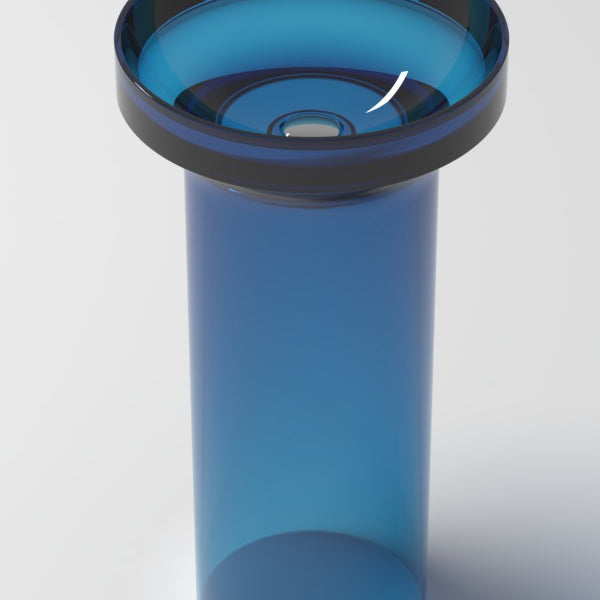 Resin Pedestal Wash Basin,size-18x18x34 Inch, SULIT-34/35/36 Blue