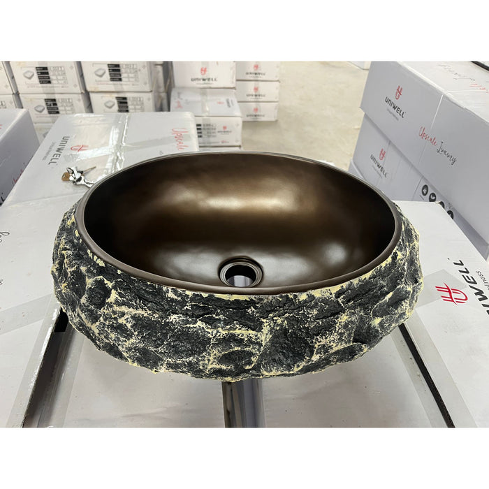 Modern Home Accent Countertop Wash Basin – Matt Artificial Stone Basin | 500×390×150 mm