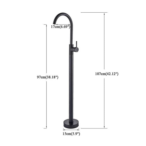 Bassino Free Standing Basin Mixer Tap –  Floor Mounted Faucet for Pedestal Basins