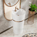 White Gloss Ceramic Pedestal Wash Basin