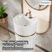 White Gloss Ceramic Pedestal Wash Basin