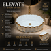 White Gold Stripe Ceramic Countertop Wash Basin 