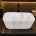 White Marble finish Countertop Wash Basin 