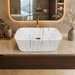 White Marble finish Countertop Wash Basin 