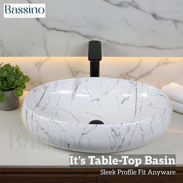 Premium Designer Table Top Wash Basin (24x16x6 In) BTT-1513