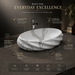 White Matte Ceramic Oval Countertop Wash Basin