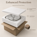 White Matte Ceramic Oval Countertop Wash Basin Packaging