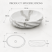 White Matte Ceramic Oval Countertop Wash Basin Size
