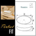 White and gold Oval Shape Counter Top Wash Basin