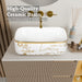 White and gold Table top Wash Basin