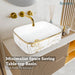 White and gold Table top Wash Basin