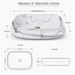 White and grey marble pattern matte ceramic table top wash basin, 600x430x150 mm, with sculpted rectangular design for modern luxury bathrooms.