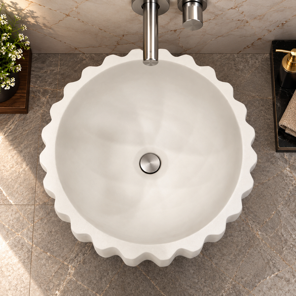 Artificial stone Pedestal Basin, white,16x16x34inch NZ-4020