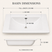 White wall-mounted bathroom vanity set with glossy integrated basin, LED mirror and illuminated storage cabinet.