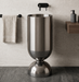 Wine Glass Black Metal Pedestal Wash Basin