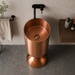 Wine Glass Rose Gold Metal Pedestal Wash Basin 2
