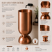 Wine Glass Rose Gold Metal Pedestal Wash Basin