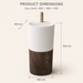 Wooden Accent Artificial Stone Pedestal Wash Basin 