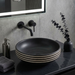 Zebra Artisan Circular Ceramic Vessel Sink 